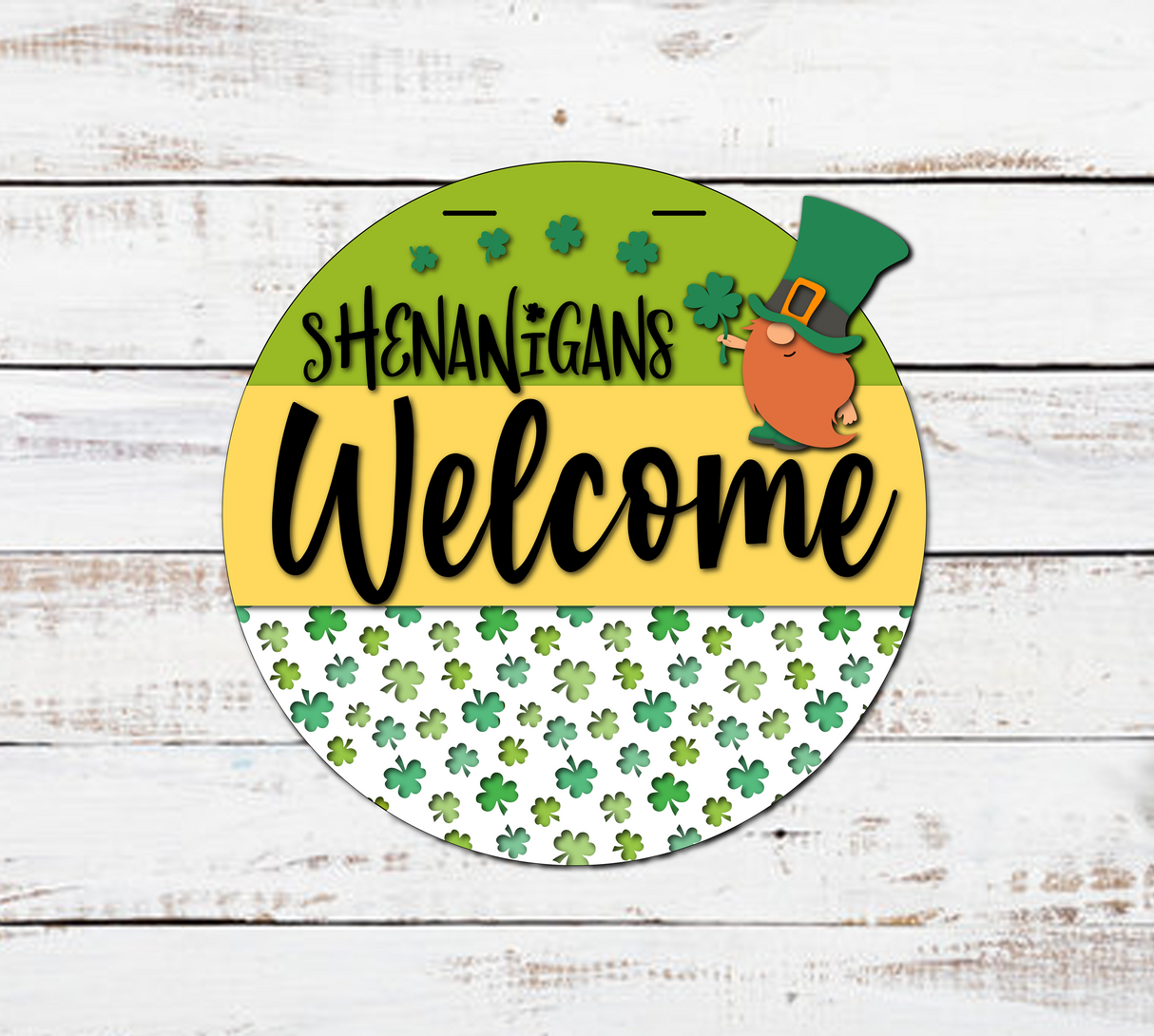 Shenanigans Welcome with Leprechaun Gnome Door Hanger - Lvl 1