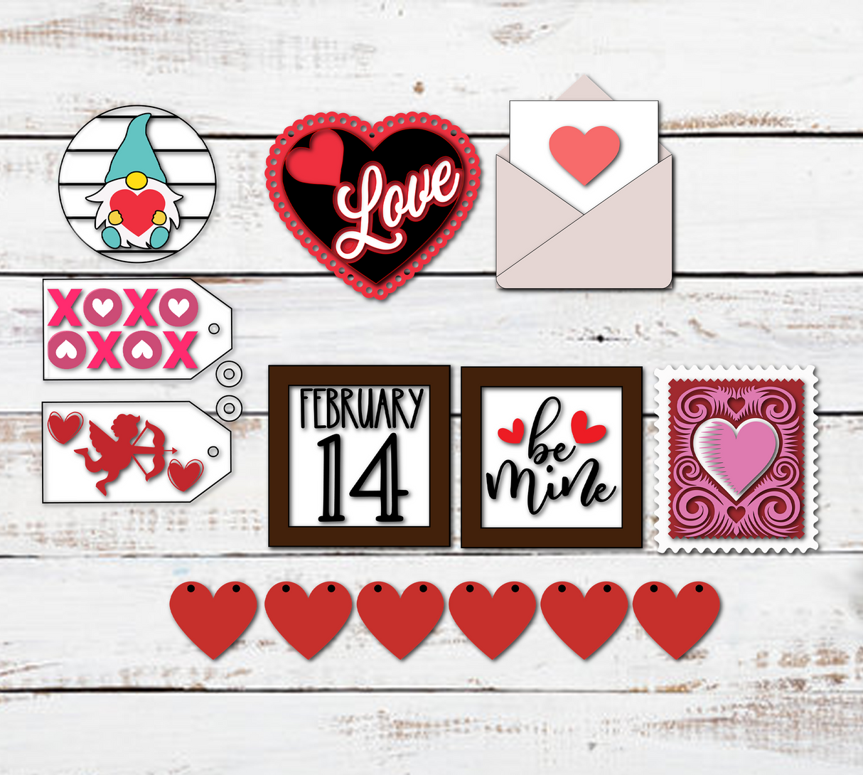 Valentine's Day Tiered Tray Decor SVG