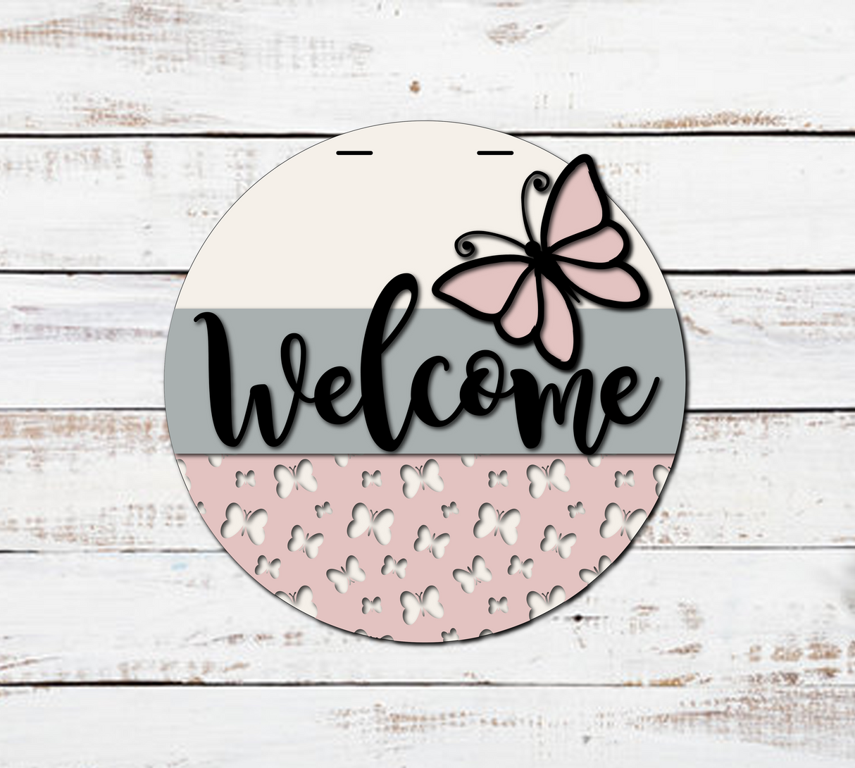 Welcome Butterfly Door Hanger - Lvl 1