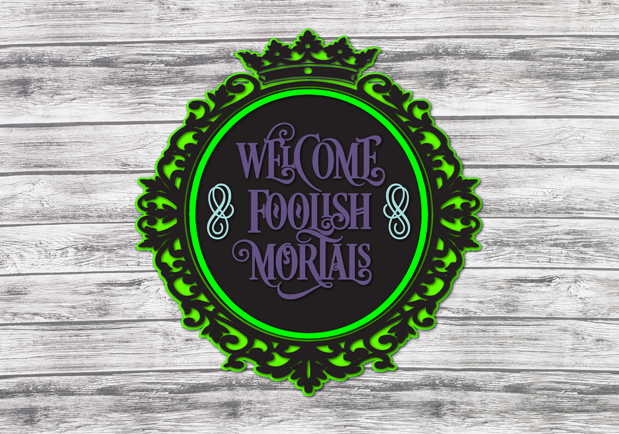 Welcome Foolish Mortals Haunted Mansion Mirror Door Hanger - LEVEL 2