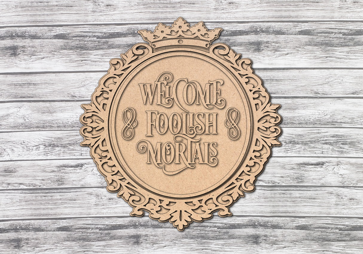 Welcome Foolish Mortals Haunted Mansion Mirror Door Hanger - LEVEL 2