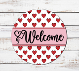 Welcome Large Heart Pattern Door Hanger - LEVEL 1