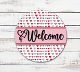 Welcome Small Heart Pattern Door Hanger - LEVEL 1