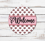 Welcome Scribble Heart Pattern Door Hanger - LEVEL 1
