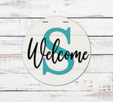 Monogram Welcome Door Hanger - LEVEL 1