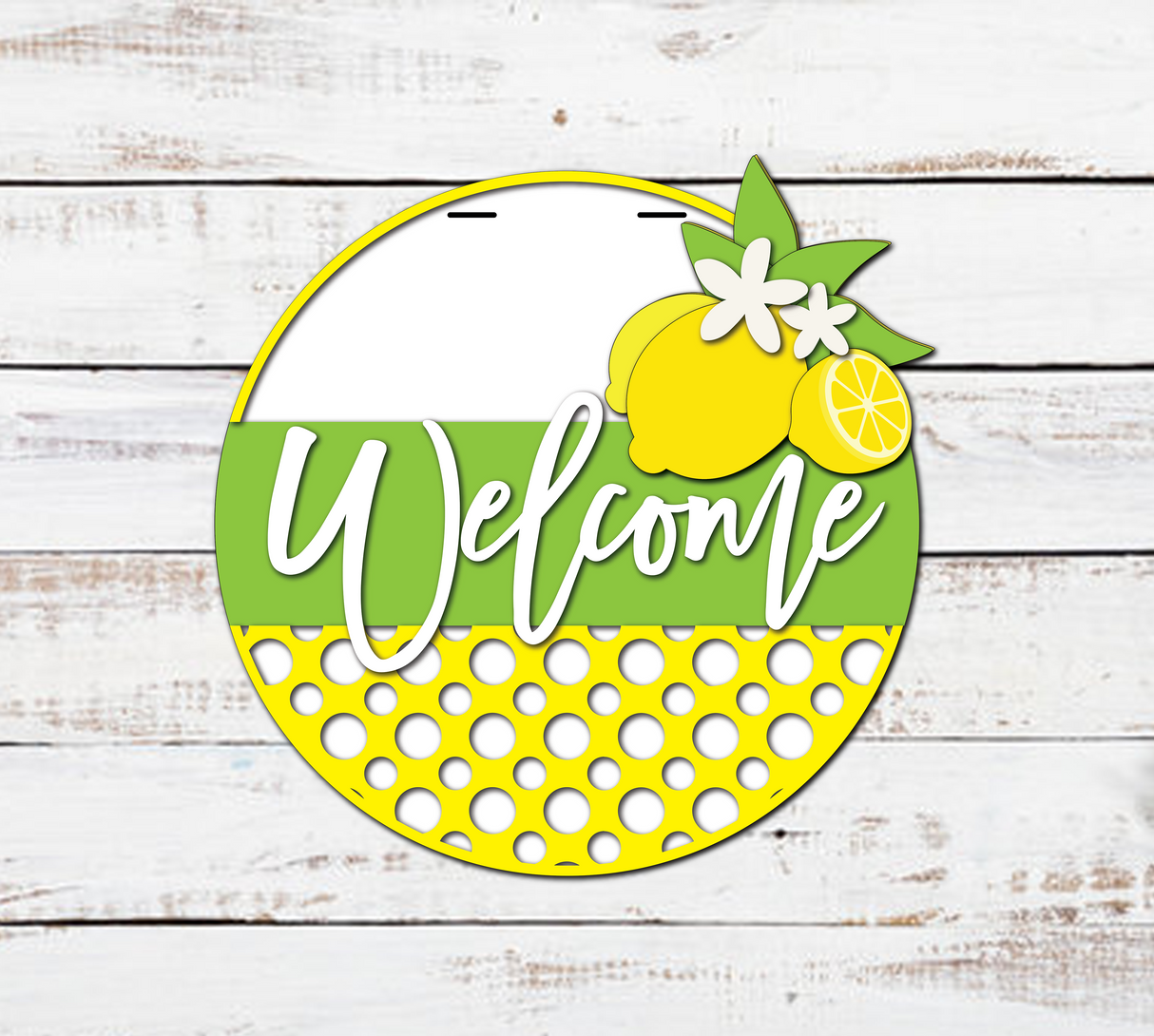 Welcome Lemon Door Hanger DIY Unfinished Kit