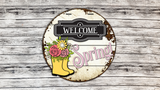 Welcome Spring Rain Boots Door Hanger - Lvl 2