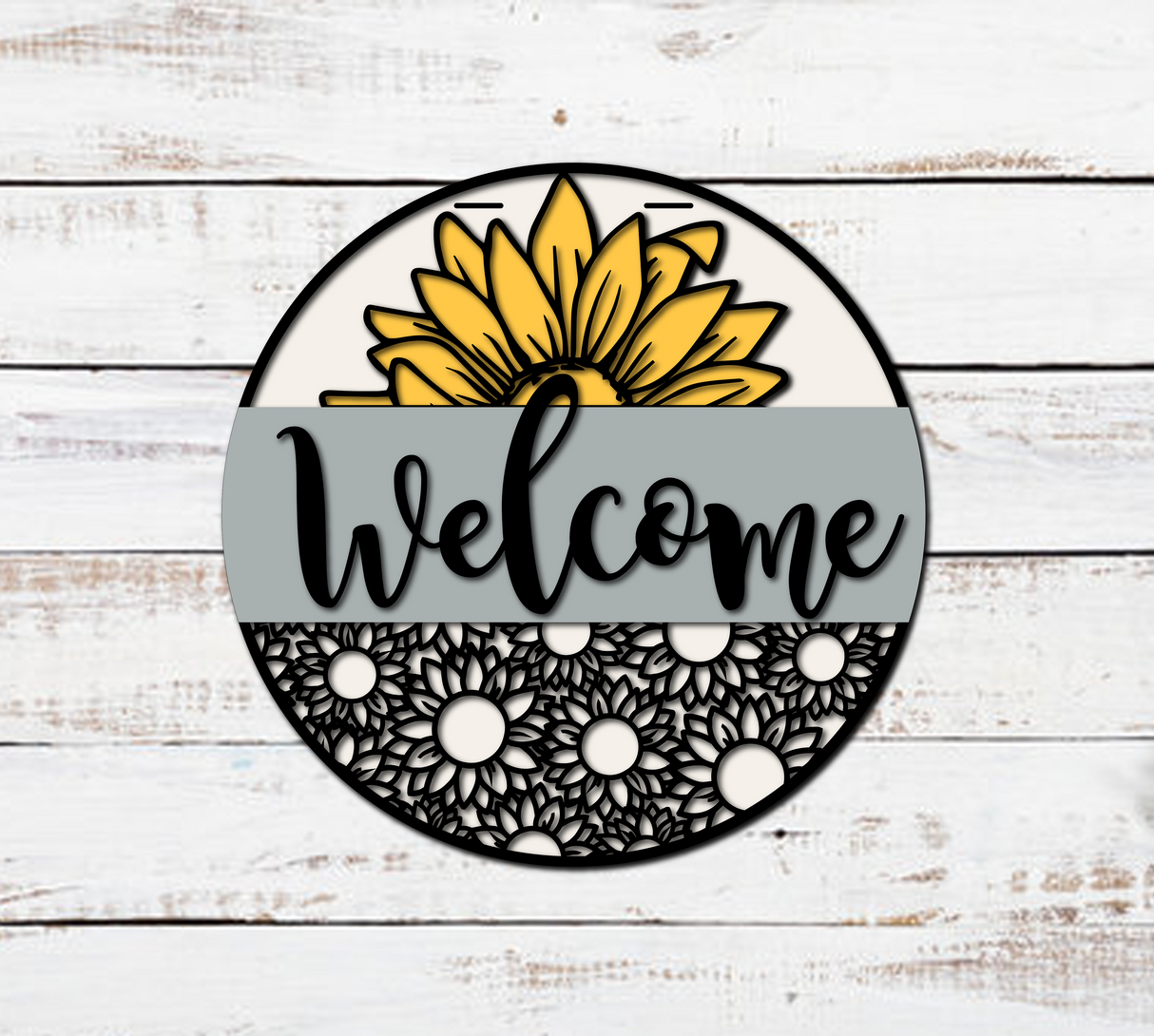 Welcome Sunflower Door Hanger - Lvl 1