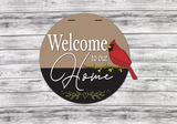 Welcome To Our Home Cardinal Door Hanger - LEVEL 1