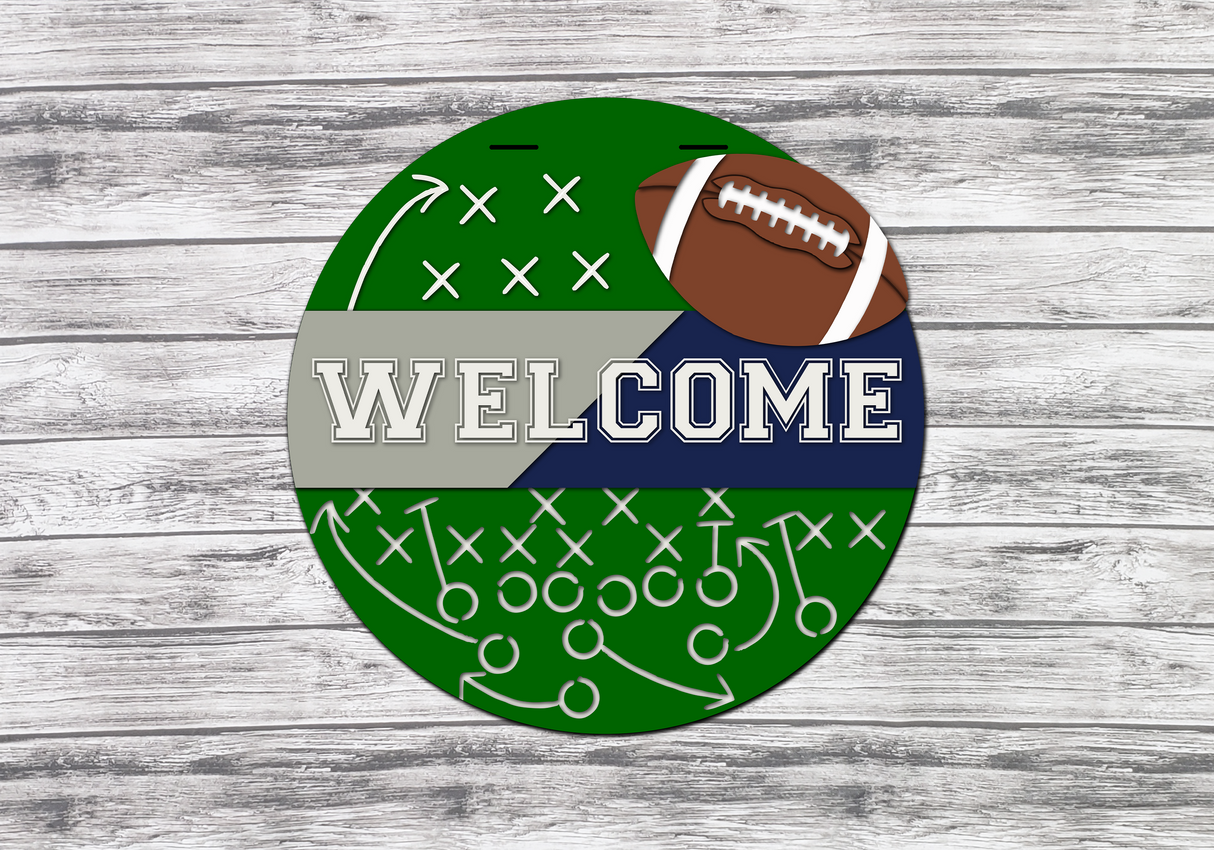 Welcome Football Play Door Hanger - LEVEL 2