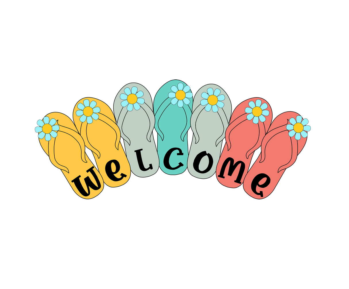 Flip Flops Arch Door Hanger SVG