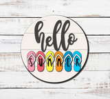 Hello Summer Flip Flops Door Hanger - LEVEL 1