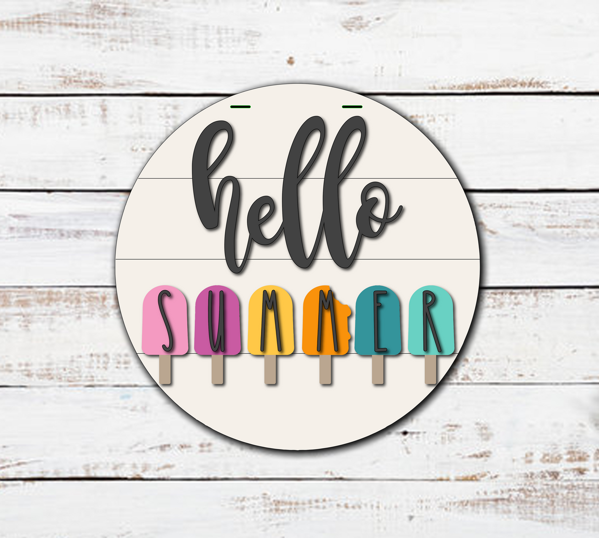 Hello Summer Popsicles Door Hanger - LEVEL 1