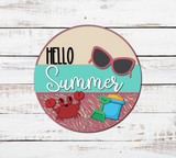 Hello Summer Cat Eye Sunglasses Door Hanger - LEVEL 1