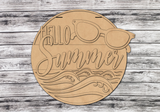 HELLO Summer Sunglasses Waves Door Hanger - LEVEL 1