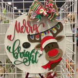 Merry & Bright Reindeer Door Hanger - LEVEL 2