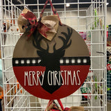 Merry Christmas Deer Head Door Hanger - LEVEL 1