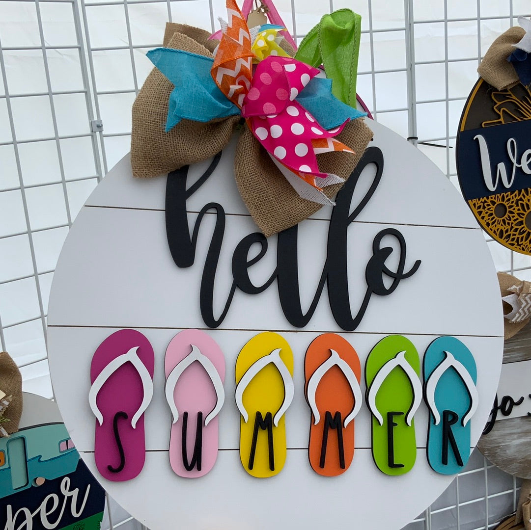 Finished - Hello Summer Flip Flops