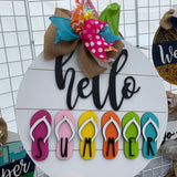 Hello Summer Flip Flops Door Hanger - LEVEL 1