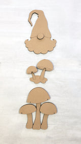 3D Happy Summer Gnome Porch Leaner DIY Unfinished Kit