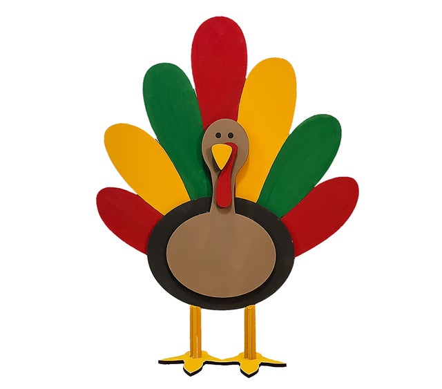 3D Standing Turkey SVG