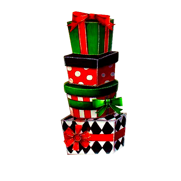 3D Stacked Christmas Present SVG