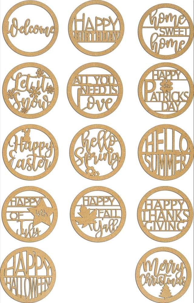All 14 3D Interchangeable Os for Welcome to Our HOME sign