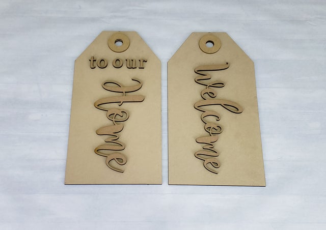 3D Welcome to our Home Door Tag Kit