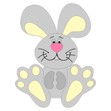 3D Easter Bunny Layered SVG