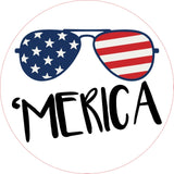 MERICA with American Flag Sunglasses Door Hanger - LEVEL 1
