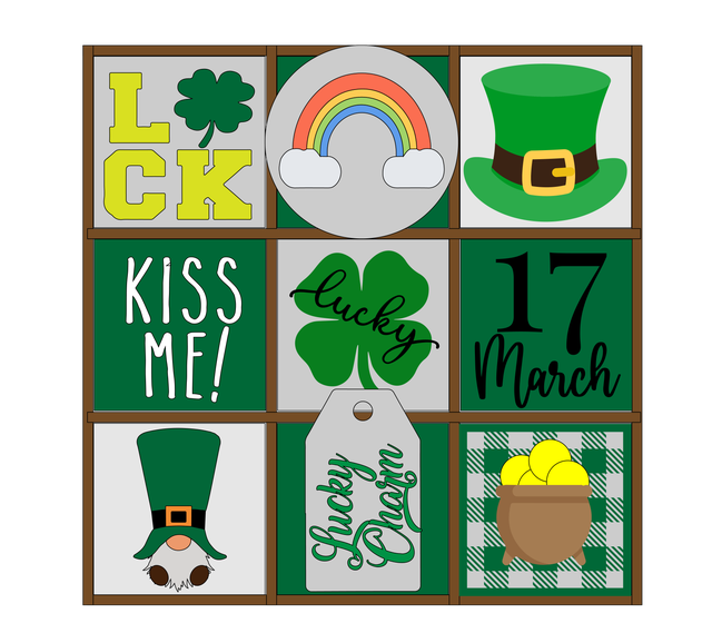 3D St Patrick's Day Farmhouse Collage SVG