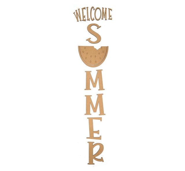 3D Welcome SUMMER Vertical Front Porch Sign Kit
